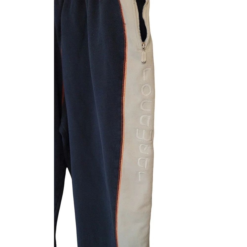 Rocawear Lounge Pants Men's Large Blue Orange Stripe Embroidered Logo Activewear